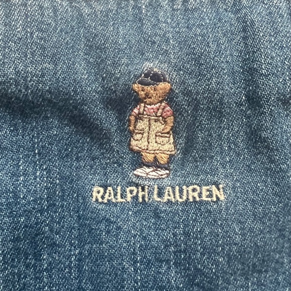 Girl's Ralph Lauren Blue Jean Dress - Picture 3 of 7